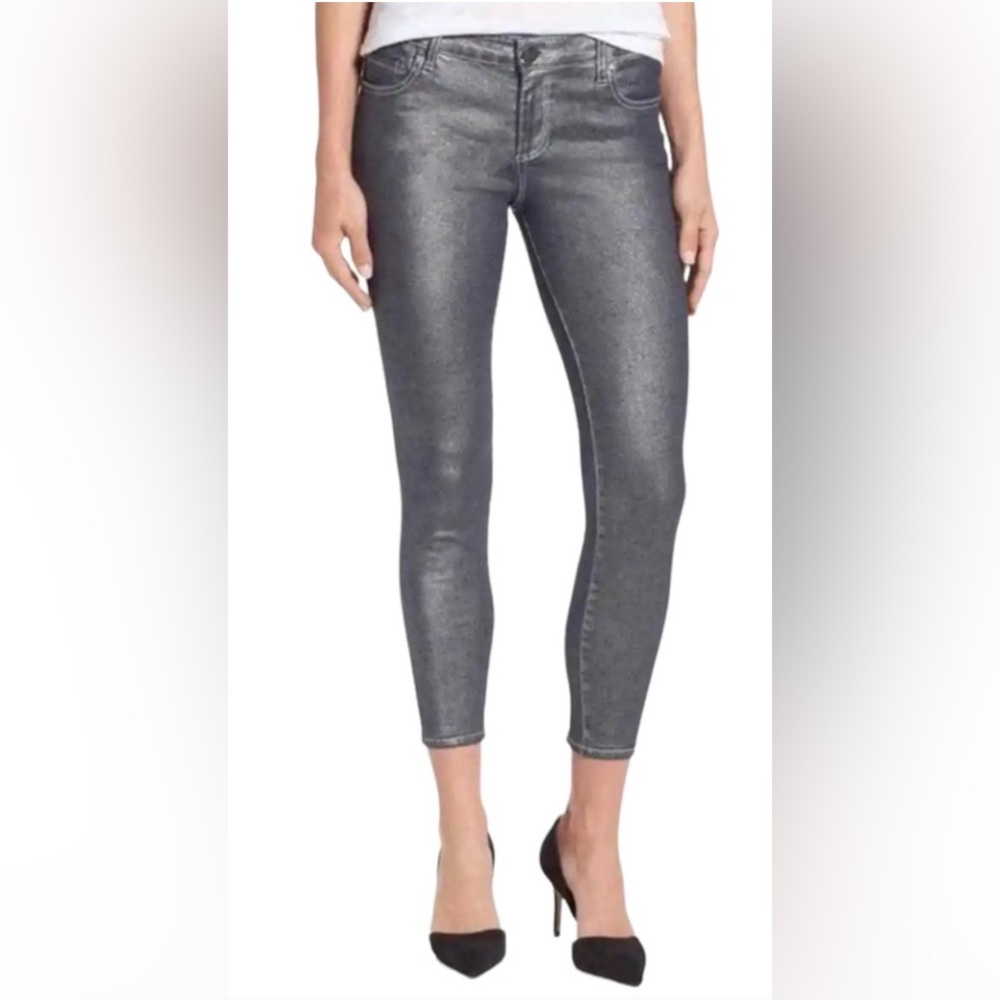 KUT from the Cloth metallic jeans 8 sparkly party clubbing festival evening